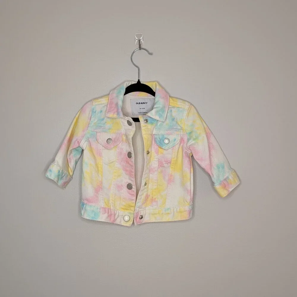 💚 2 for 20 💚 Old Navy Paster Tie Dye Jean Jacket - Picture 3 of 5